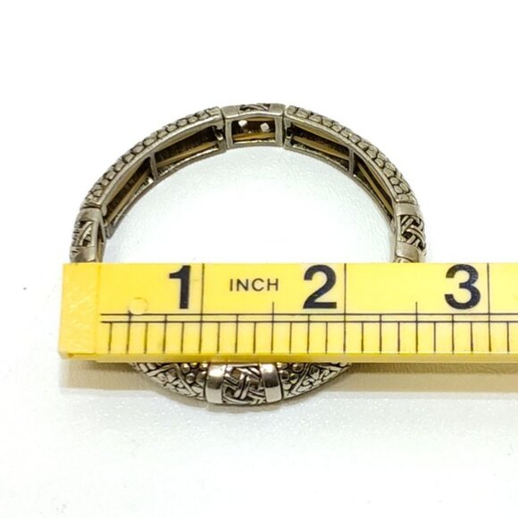 Ashlee Taylor Silver-Tone Bracelet Celtic Knot Design Hinged Womens Jewelry - Picture 5 of 5